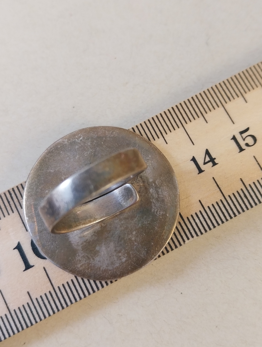 Sterling Silver Ring - Textured Round Design - Picture 7 of 12
